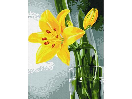 Yellow lily paint by numbers