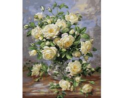 A bouquet of white roses