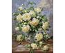 A bouquet of white roses paint by numbers