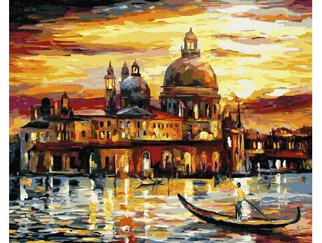 The golden sky of Venice paint by numbers