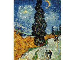 The road with cypresses and a star (Van Gogh)