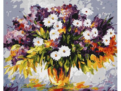 Bouquet of wild flowers paint by numbers