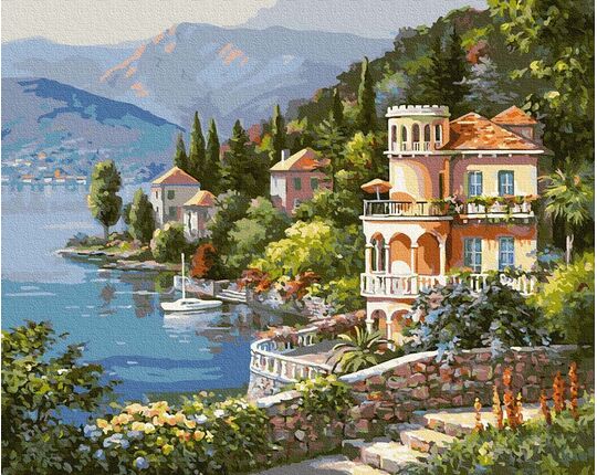 Villa on the Bay paint by numbers