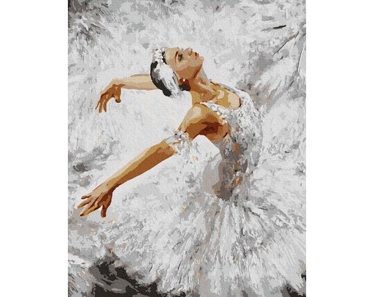 Ballerina in white 40x50cm paint by numbers