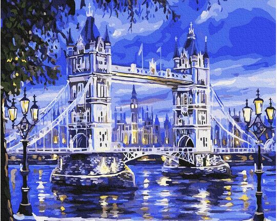 London in the moonlight paint by numbers