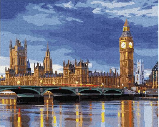 Big Ben at sunrise paint by numbers