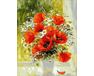 Poppies and daisies paint by numbers