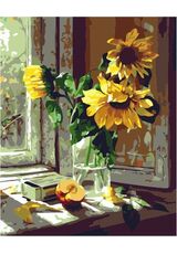 Sunflowers on the window 40x50cm