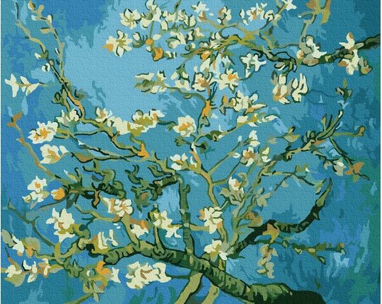 Flowering Almonds, Van Gogh paint by numbers