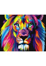 Rainbow lion 40x50cm