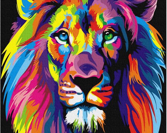 Rainbow lion 40x50cm paint by numbers