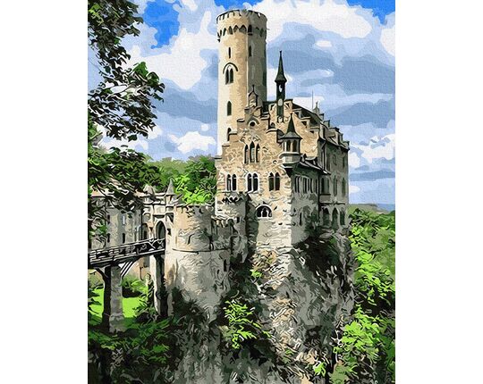 Castle on the rock paint by numbers