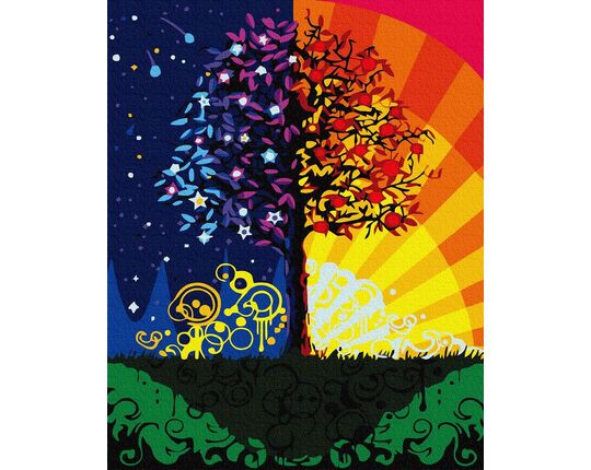 Tree of happiness paint by numbers