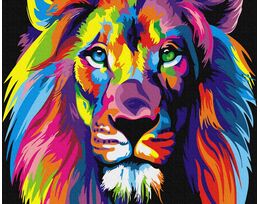 Rainbow Lion 50x65cm