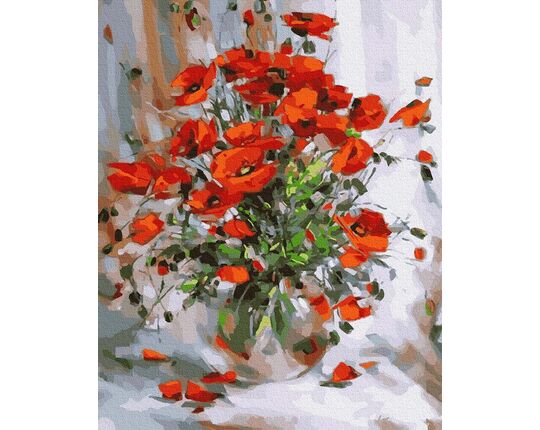 Red poppies 50x65cm paint by numbers
