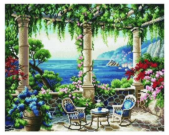 Terrace with the sea view diamond painting