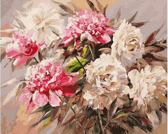 Bouquet of peonies paint by numbers