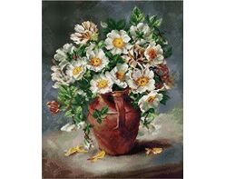 White flowers in a jug