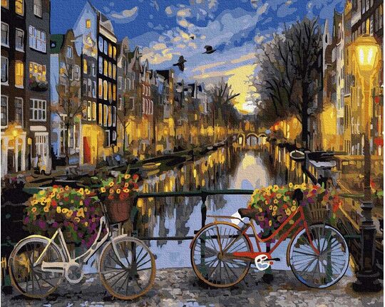 Night Amsterdam paint by numbers