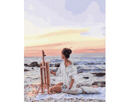 Drawing sunset 50x65cm