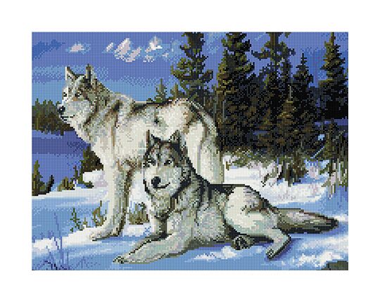 Wolves diamond painting