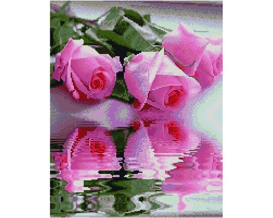 Reflection of roses diamond painting