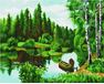 Forest lake diamond painting