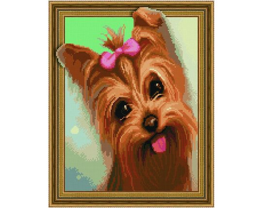 Cute yorkshire terrier diamond painting