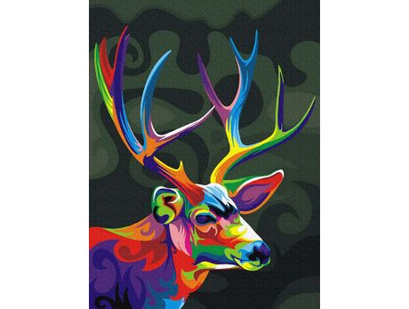 Colorful deer paint by numbers