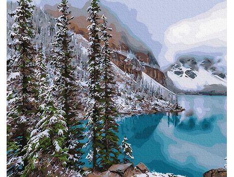Alpine lake paint by numbers