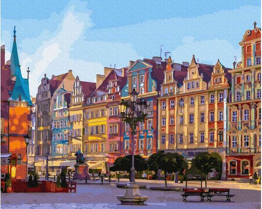 Wroclaw Old Town paint by numbers