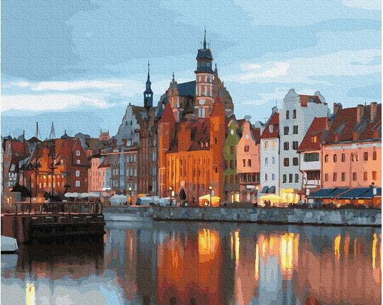 Gdansk Old Town paint by numbers