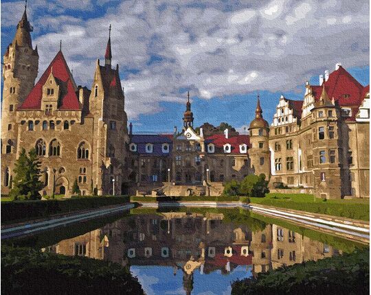 Moszna Castle paint by numbers