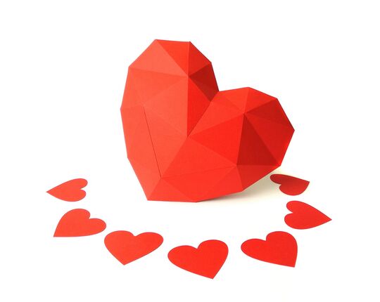 Heart papercraft 3d models