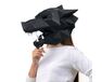 Wolf mask (black) papercraft 3d models