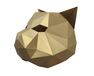 Cat mask (gold) papercraft 3d models