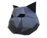 Cat mask (black) papercraft 3d models