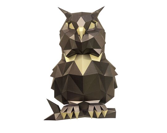 Puffy owl (bronze) papercraft 3d models