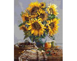 A bouquet of sunflowers 40x50cm