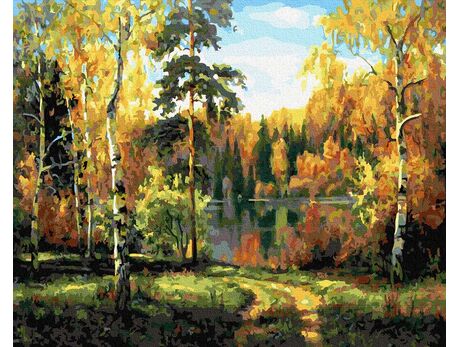 Iin the autumn woods paint by numbers