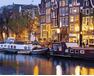 Night lights of Amsterdam paint by numbers