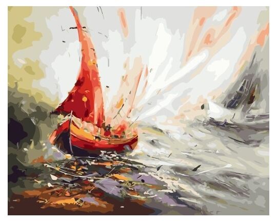 Red sail paint by numbers