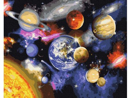 Parade of planets paint by numbers