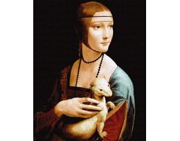Lady with an Ermine. Leonardo da Vinci 40x50cm