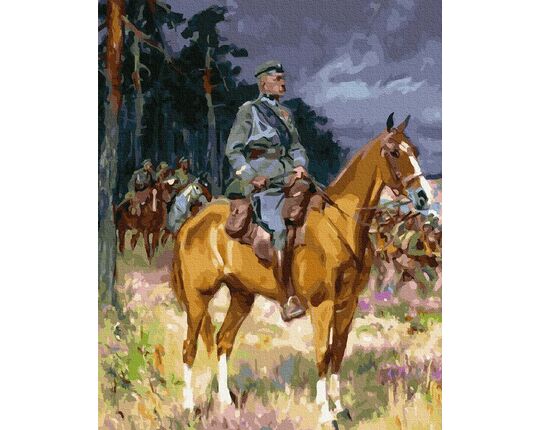 Before the battle. Józef Piłsudski paint by numbers