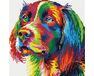 Colorful dog diamond painting