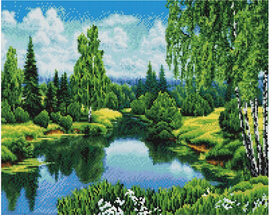 Summer on the river diamond painting