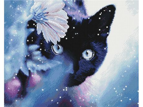 Black cat diamond painting