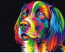 Colorful grace of the dog 50x65cm paint by numbers