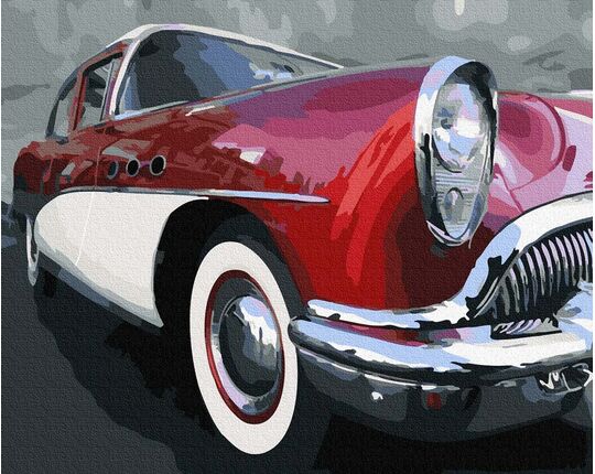 Old school classic car paint by numbers